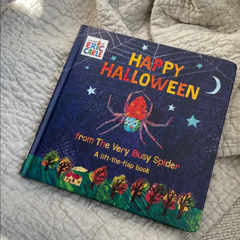 3/$25 🪩 The Busy Spider Eric Carle Halloween | Kids Halloween Board Book